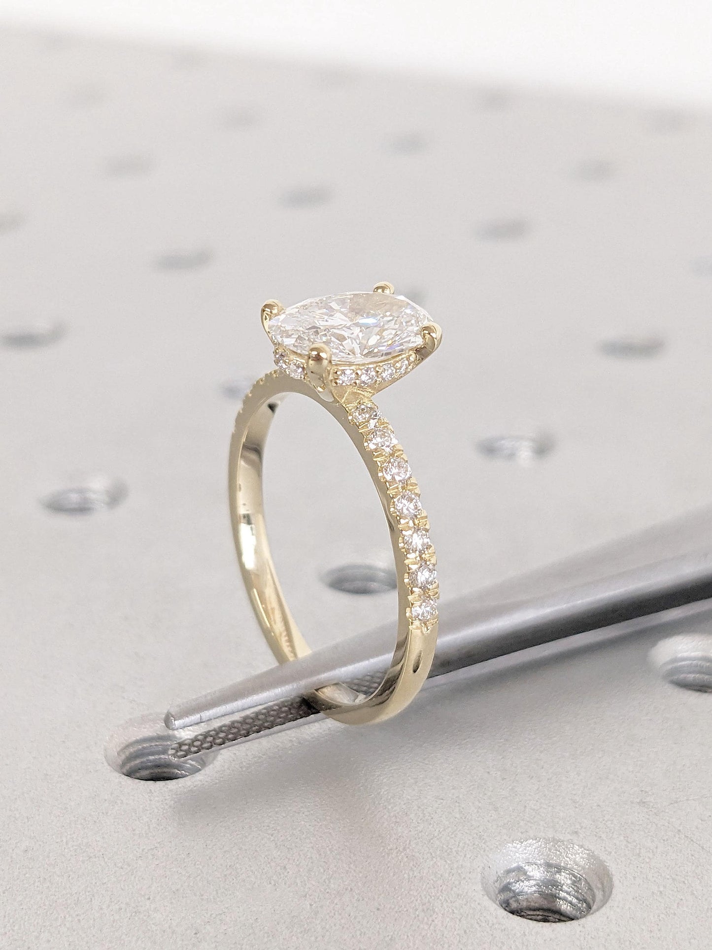 Asscher Three Stones Engagement Ring – 5.75 CT Moissanite Diamond