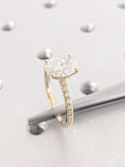 Asscher Three Stones Engagement Ring – 5.75 CT Moissanite Diamond