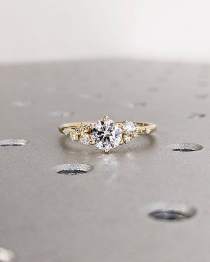 Asscher Three Stones Engagement Ring – 5.75 CT Moissanite Diamond