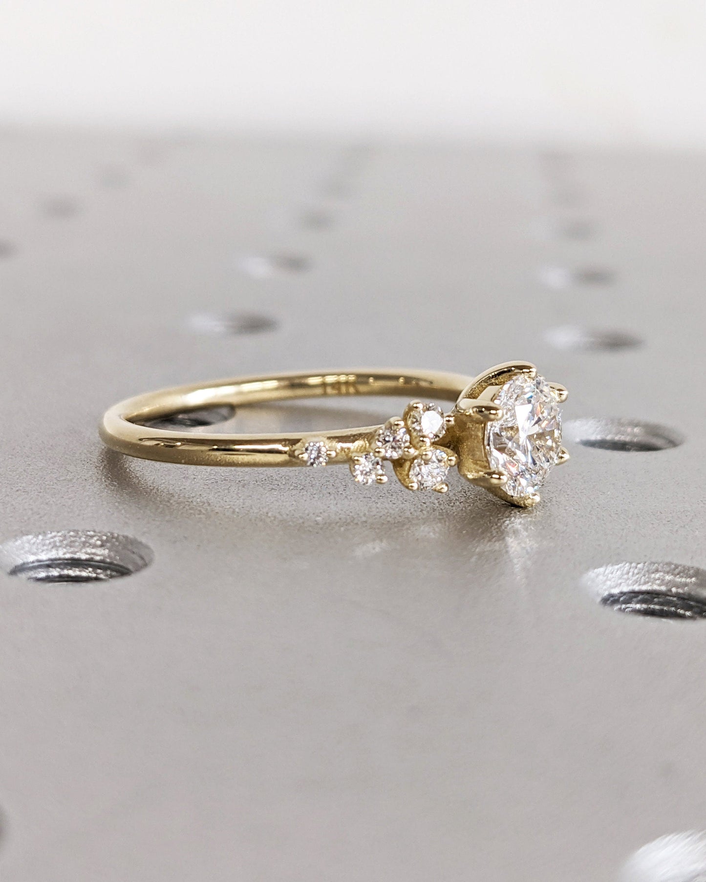 Asscher Three Stones Engagement Ring – 5.75 CT Moissanite Diamond
