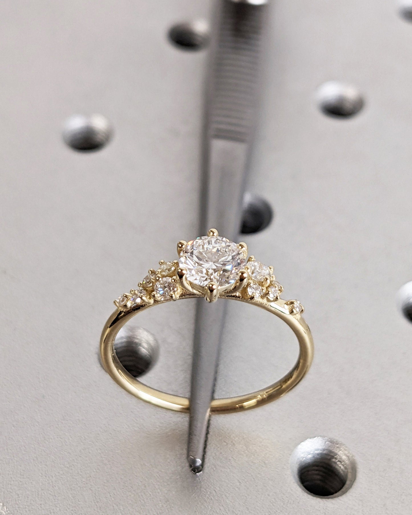 Asscher Three Stones Engagement Ring – 5.75 CT Moissanite Diamond