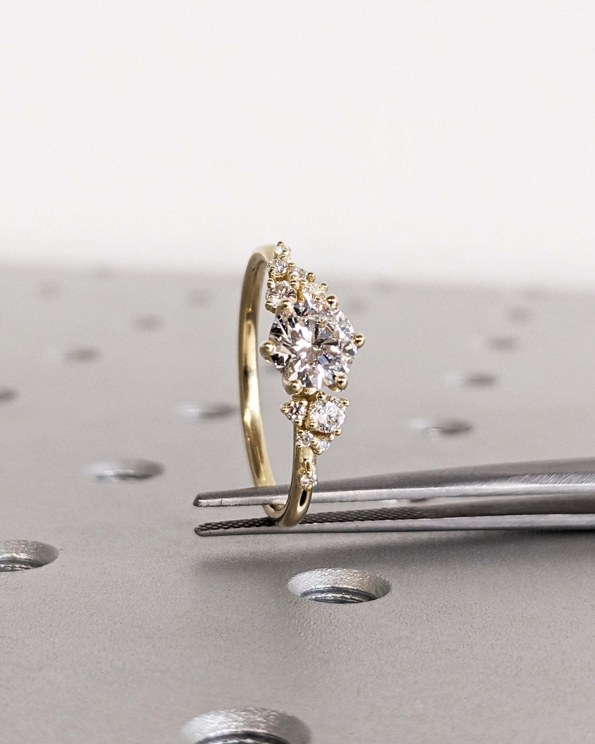 Asscher Three Stones Engagement Ring – 5.75 CT Moissanite Diamond