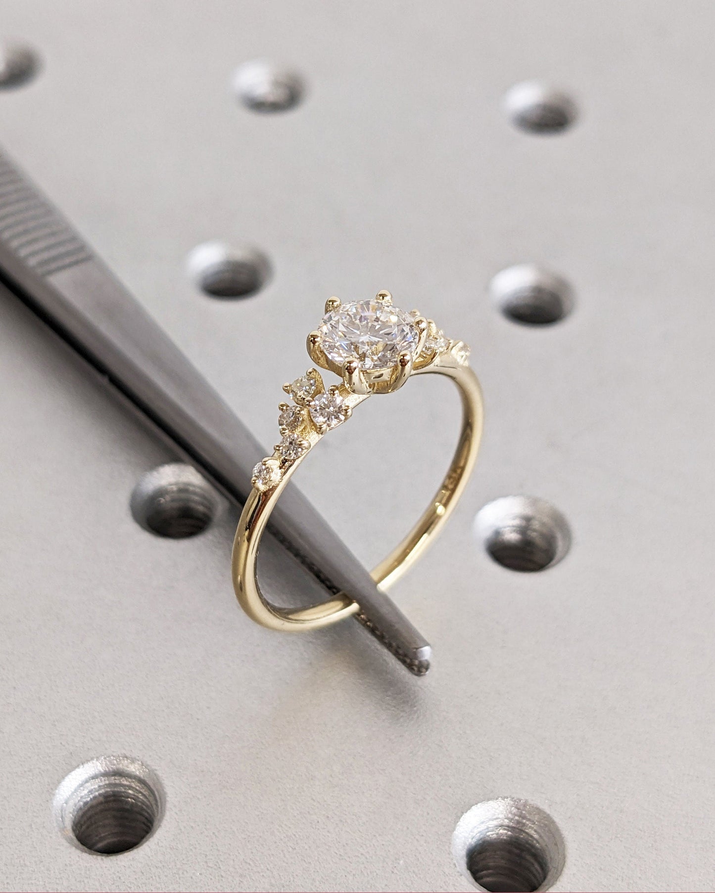 Asscher Three Stones Engagement Ring – 5.75 CT Moissanite Diamond