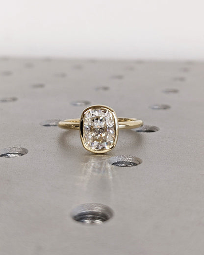 Asscher Three Stones Engagement Ring – 5.75 CT Moissanite Diamond