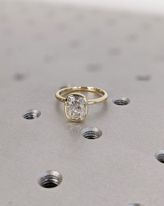Asscher Three Stones Engagement Ring – 5.75 CT Moissanite Diamond
