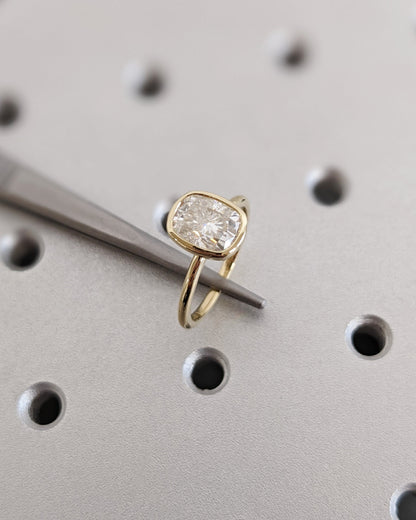 Asscher Three Stones Engagement Ring – 5.75 CT Moissanite Diamond