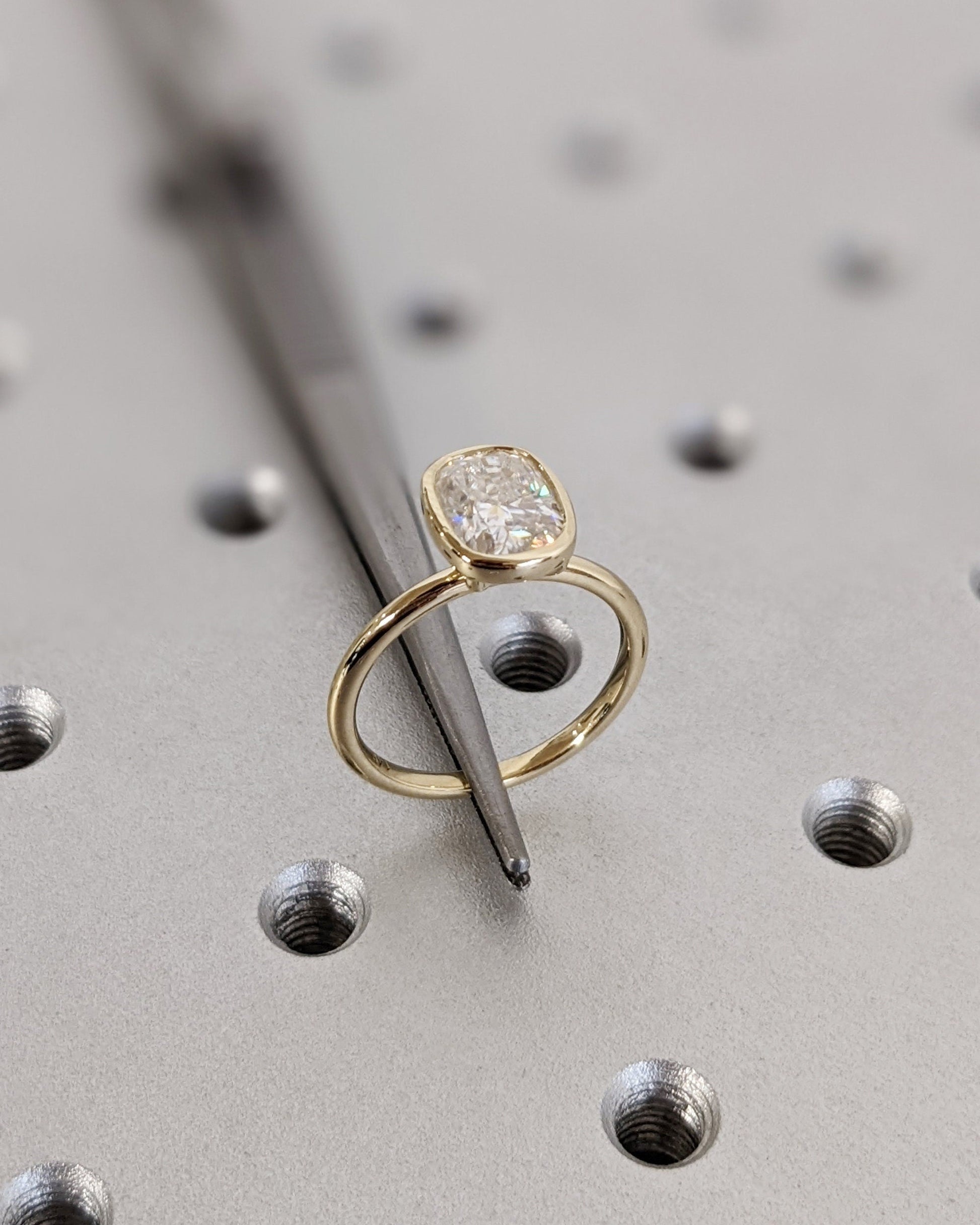 Asscher Three Stones Engagement Ring – 5.75 CT Moissanite Diamond