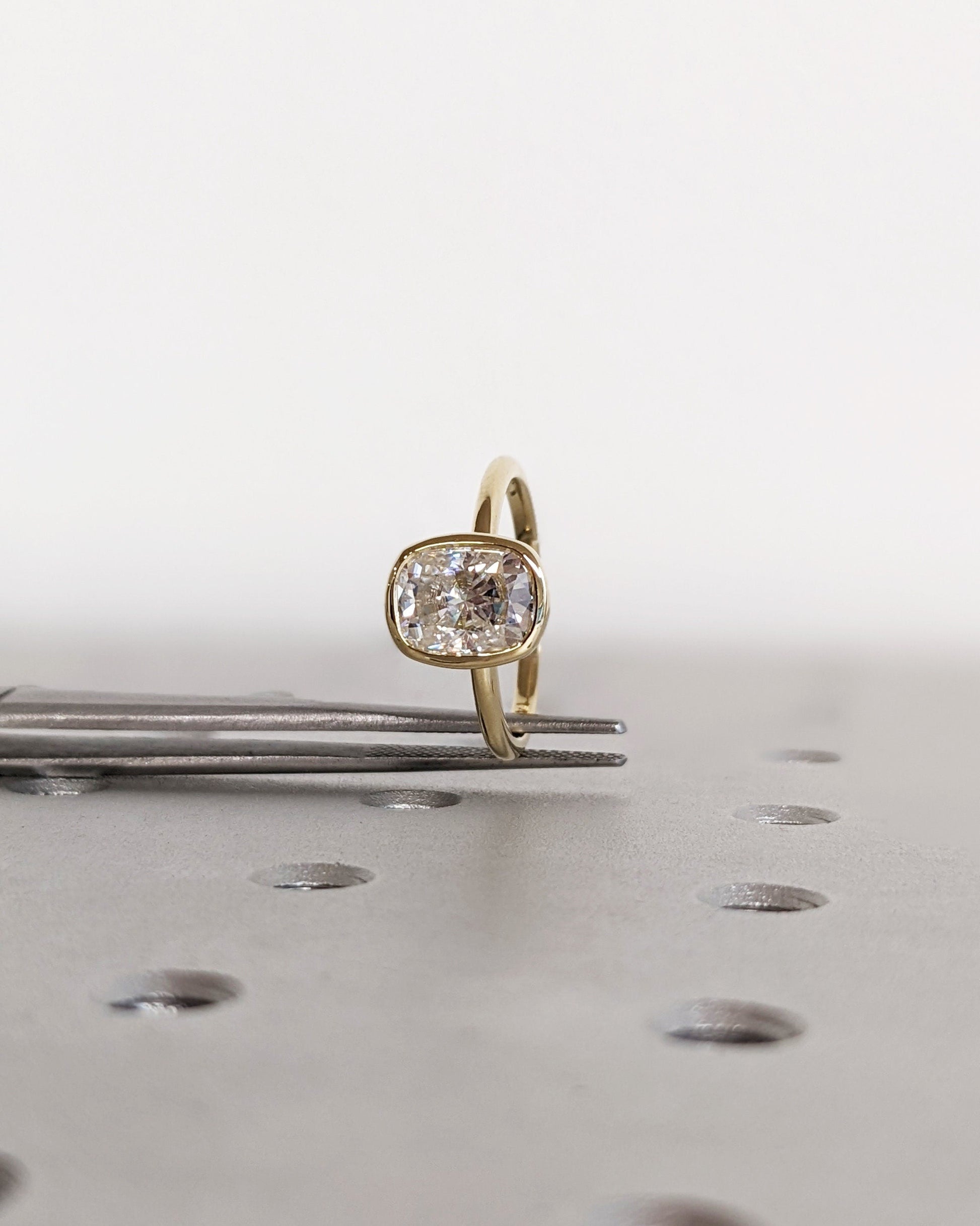 Asscher Three Stones Engagement Ring – 5.75 CT Moissanite Diamond