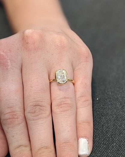 Asscher Three Stones Engagement Ring – 5.75 CT Moissanite Diamond