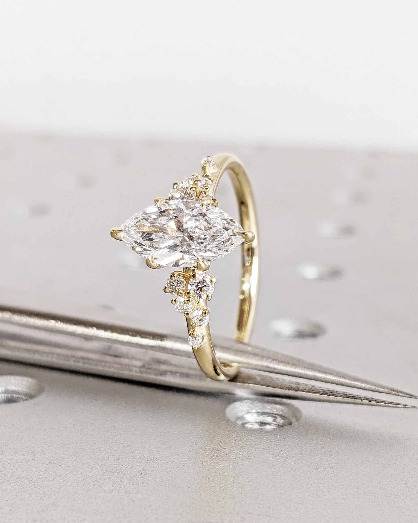 Asscher Three Stones Engagement Ring – 5.75 CT Moissanite Diamond