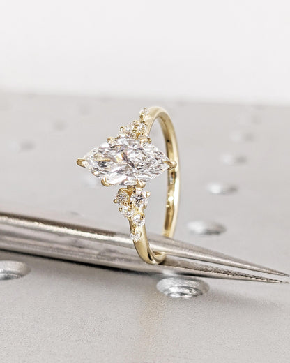 Asscher Three Stones Engagement Ring – 5.75 CT Moissanite Diamond