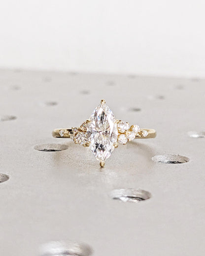 Asscher Three Stones Engagement Ring – 5.75 CT Moissanite Diamond