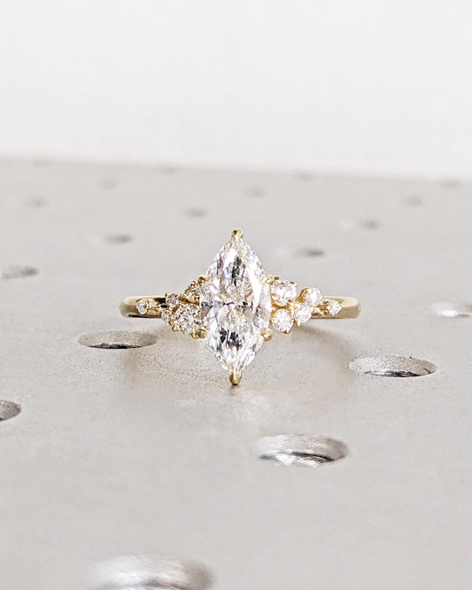 Asscher Three Stones Engagement Ring – 5.75 CT Moissanite Diamond