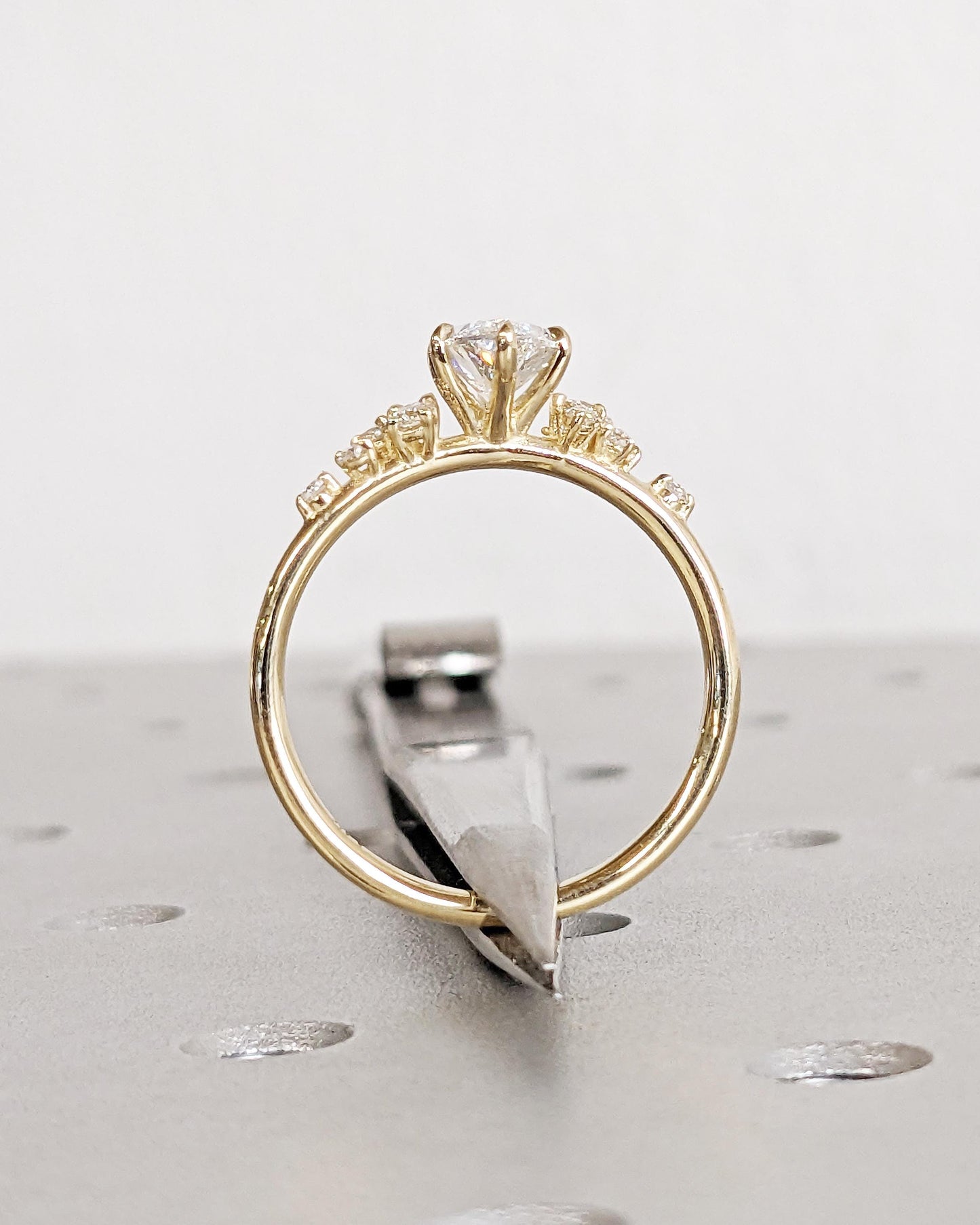 Asscher Three Stones Engagement Ring – 5.75 CT Moissanite Diamond