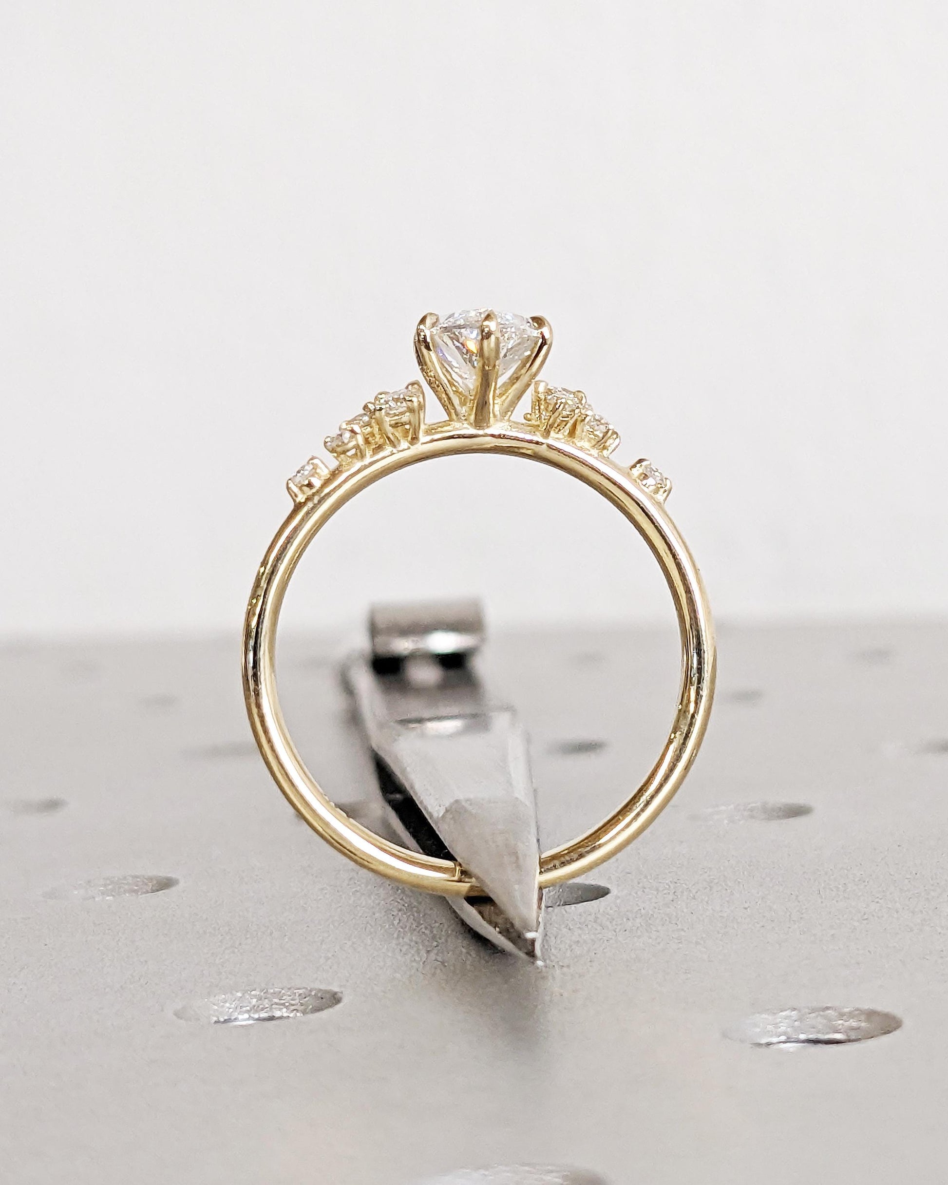 Asscher Three Stones Engagement Ring – 5.75 CT Moissanite Diamond