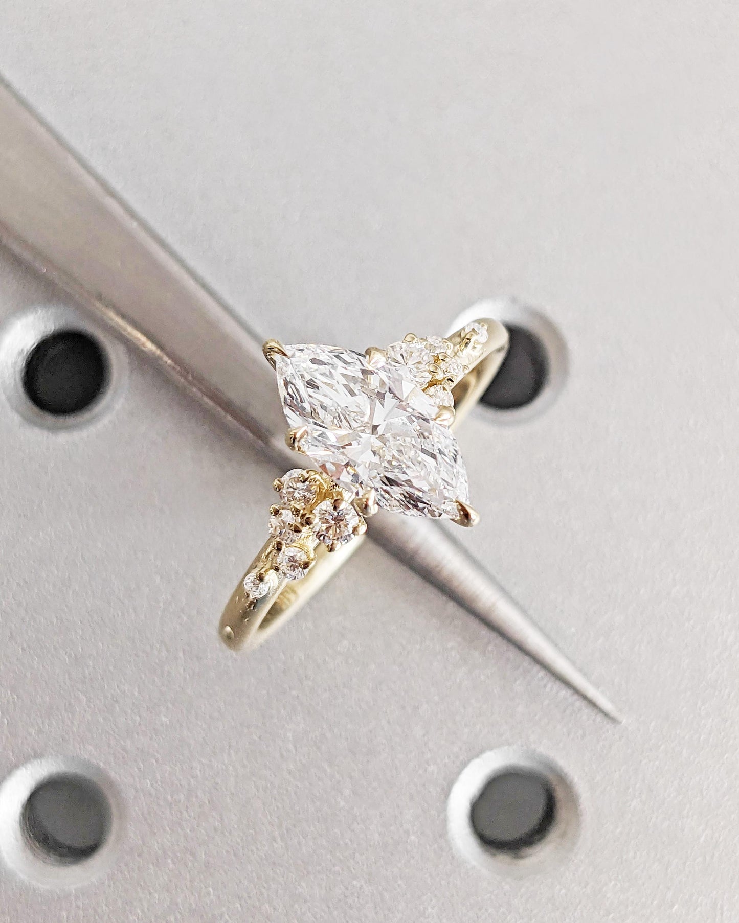 Asscher Three Stones Engagement Ring – 5.75 CT Moissanite Diamond