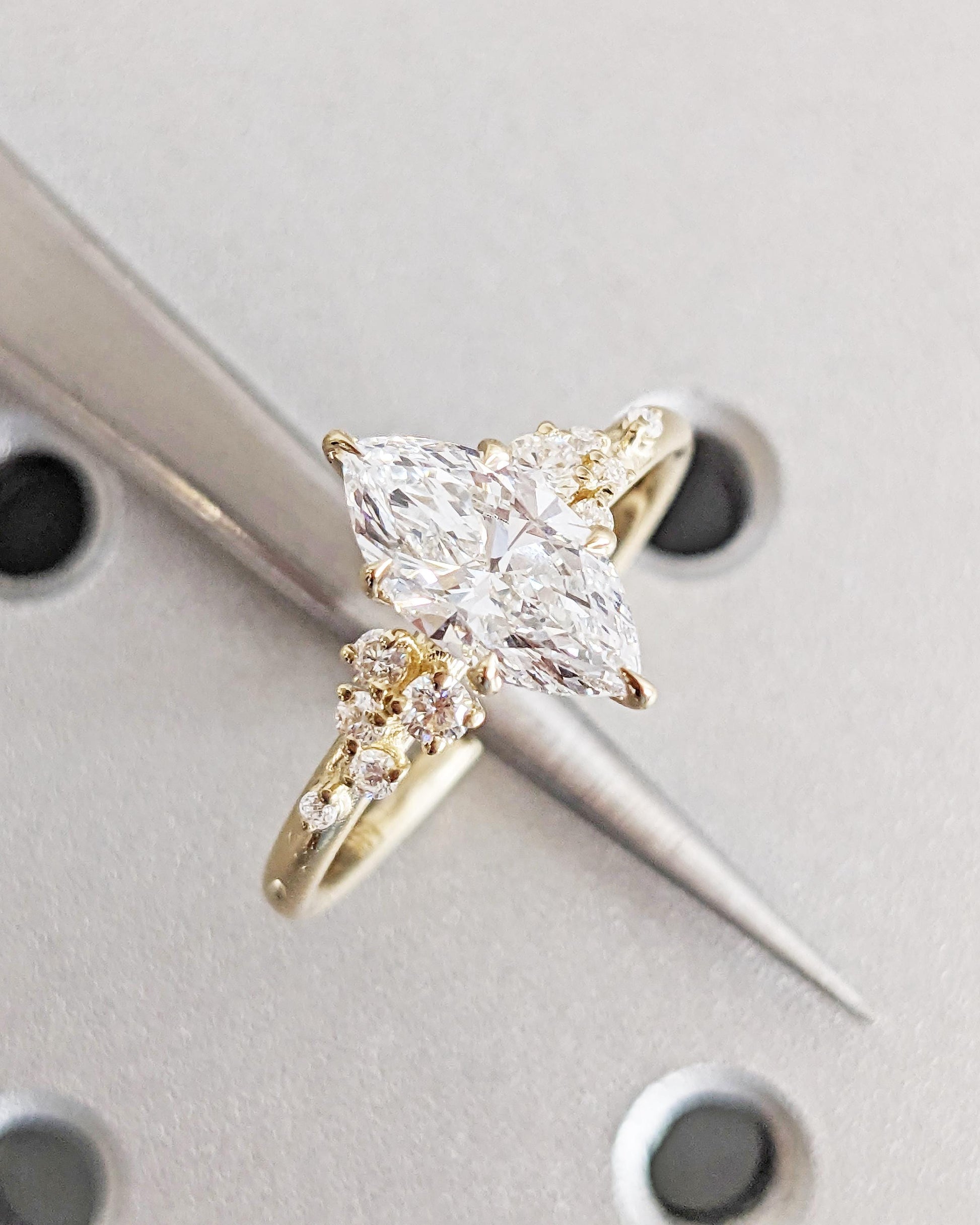 Asscher Three Stones Engagement Ring – 5.75 CT Moissanite Diamond