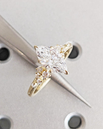 Asscher Three Stones Engagement Ring – 5.75 CT Moissanite Diamond