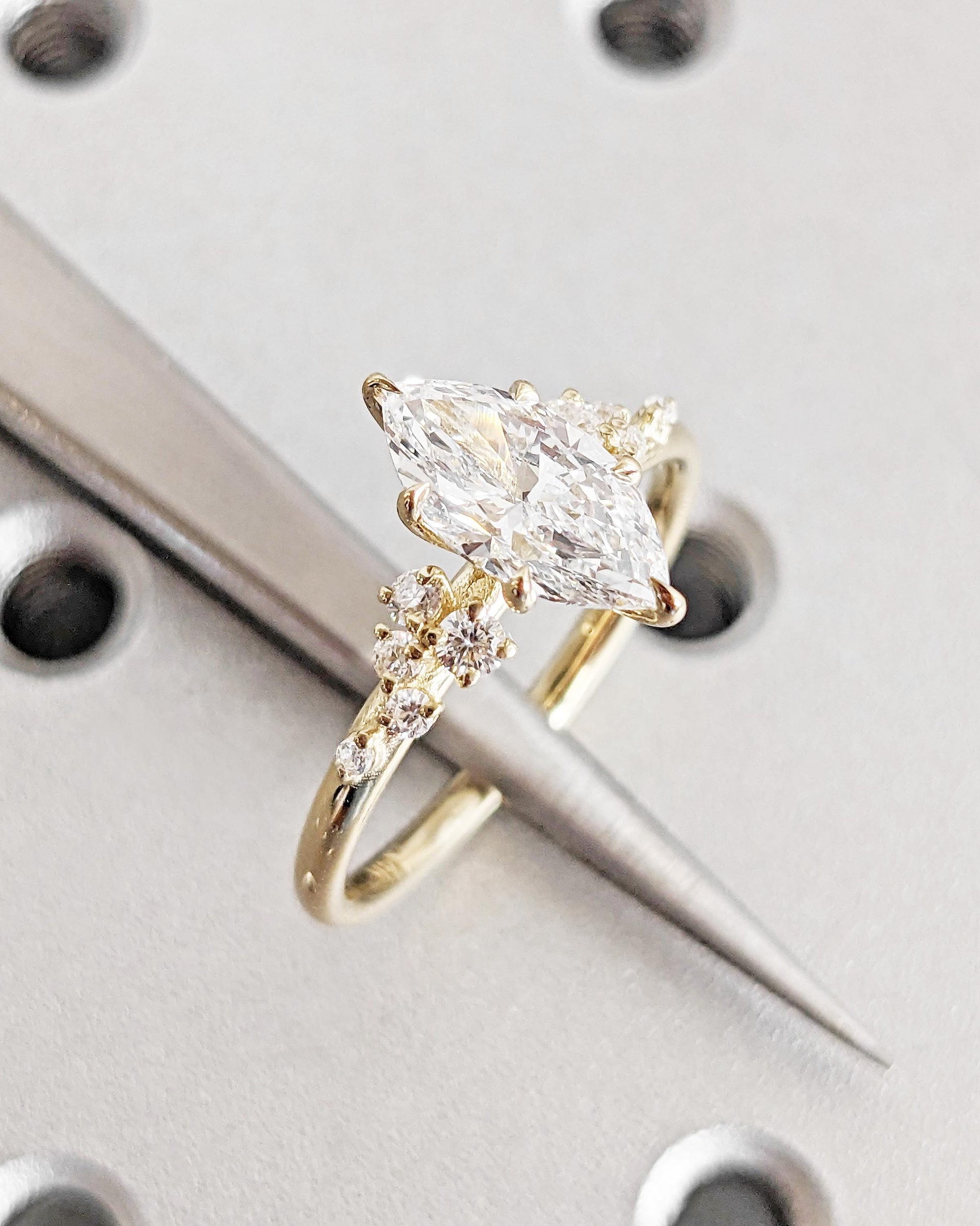 Asscher Three Stones Engagement Ring – 5.75 CT Moissanite Diamond
