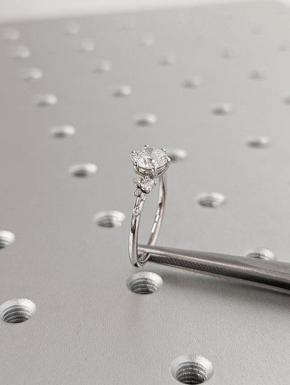 Asscher Three Stones Engagement Ring – 5.75 CT Moissanite Diamond