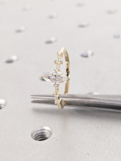 Asscher Three Stones Engagement Ring – 5.75 CT Moissanite Diamond