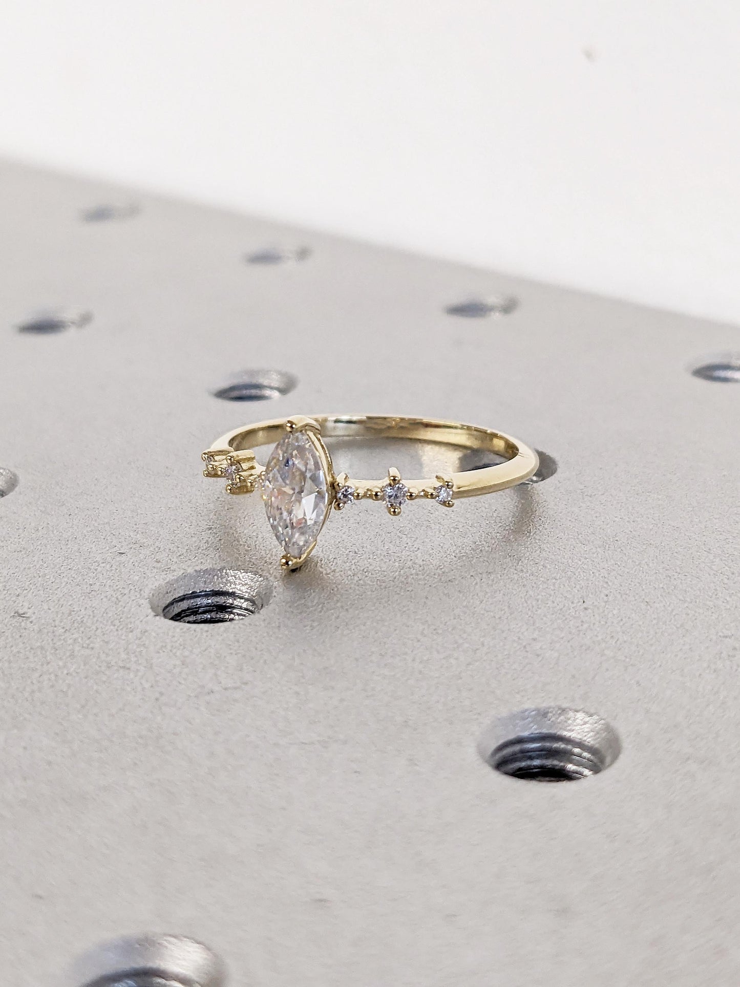 Asscher Three Stones Engagement Ring – 5.75 CT Moissanite Diamond