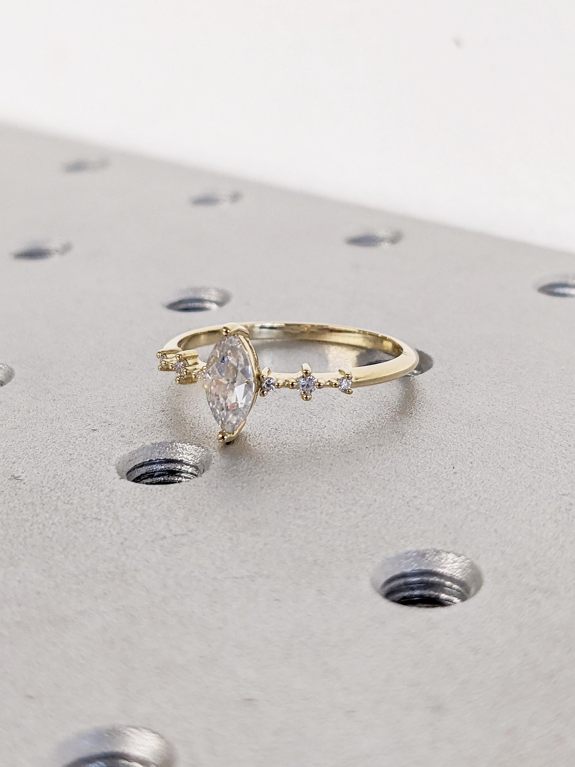 Asscher Three Stones Engagement Ring – 5.75 CT Moissanite Diamond