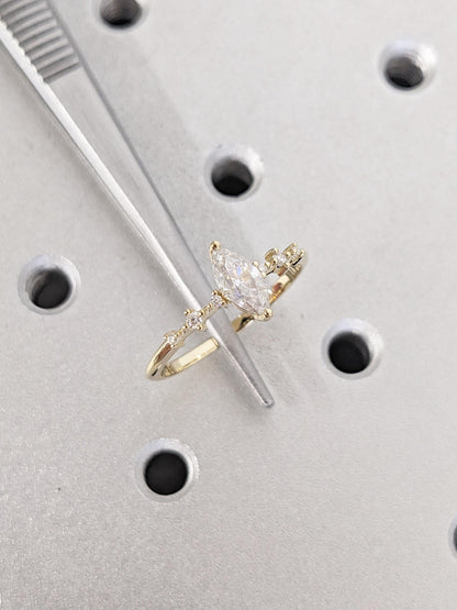 Asscher Three Stones Engagement Ring – 5.75 CT Moissanite Diamond