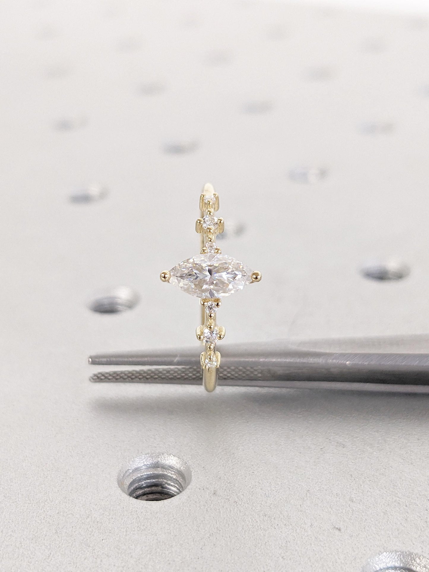 Asscher Three Stones Engagement Ring – 5.75 CT Moissanite Diamond