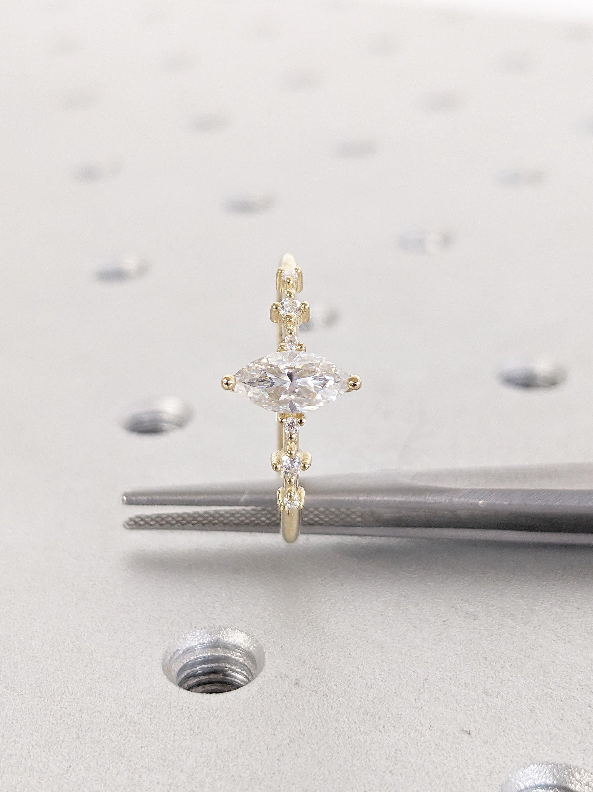 Asscher Three Stones Engagement Ring – 5.75 CT Moissanite Diamond