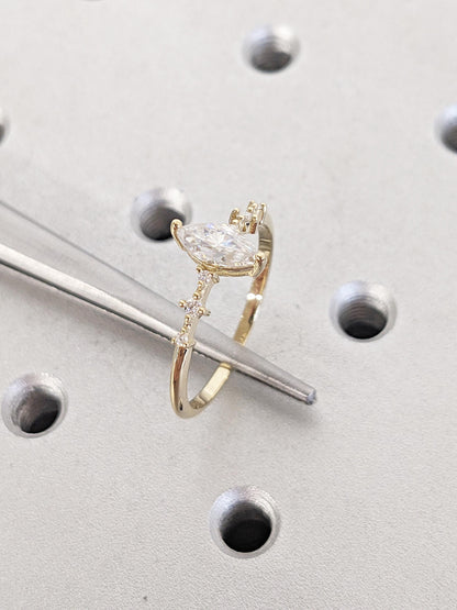 Asscher Three Stones Engagement Ring – 5.75 CT Moissanite Diamond