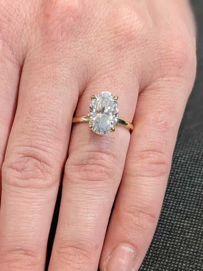 Asscher Three Stones Engagement Ring – 5.75 CT Moissanite Diamond