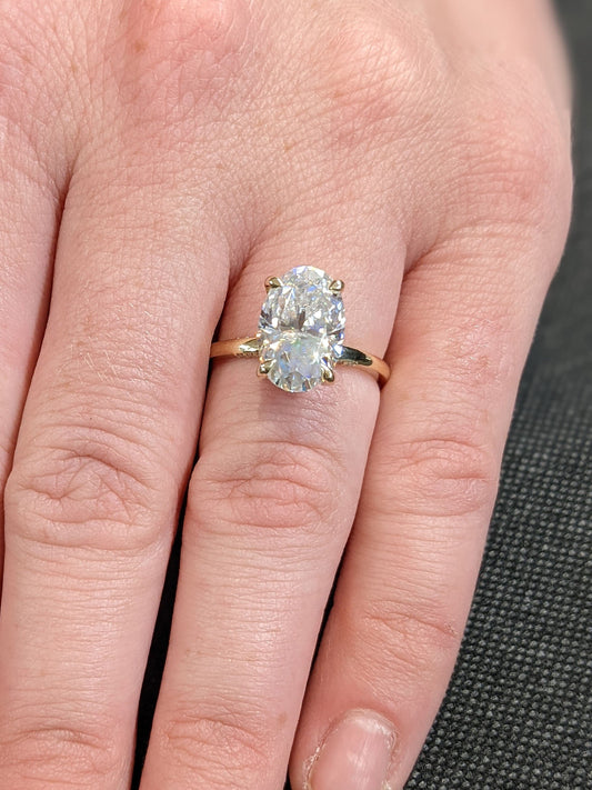 Asscher Three Stones Engagement Ring – 5.75 CT Moissanite Diamond