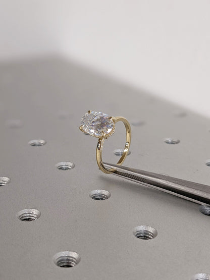 Asscher Three Stones Engagement Ring – 5.75 CT Moissanite Diamond