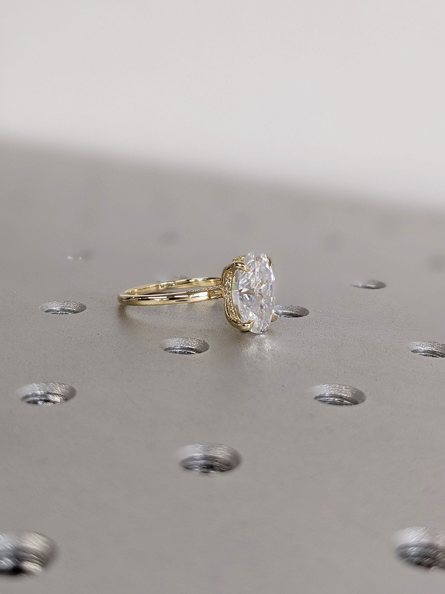 Asscher Three Stones Engagement Ring – 5.75 CT Moissanite Diamond