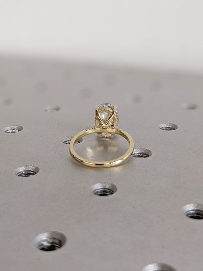 Asscher Three Stones Engagement Ring – 5.75 CT Moissanite Diamond
