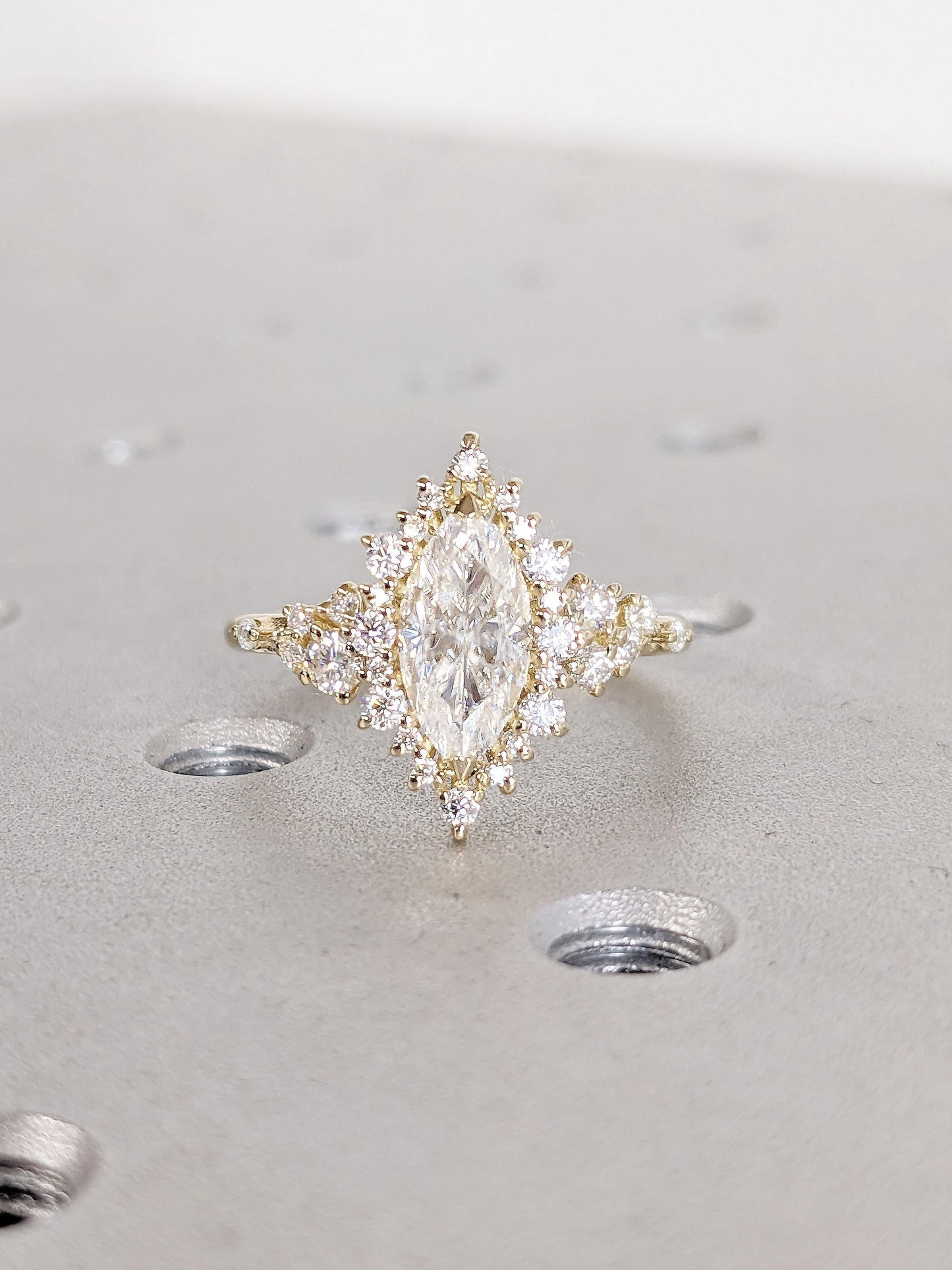 Asscher Three Stones Engagement Ring – 5.75 CT Moissanite Diamond