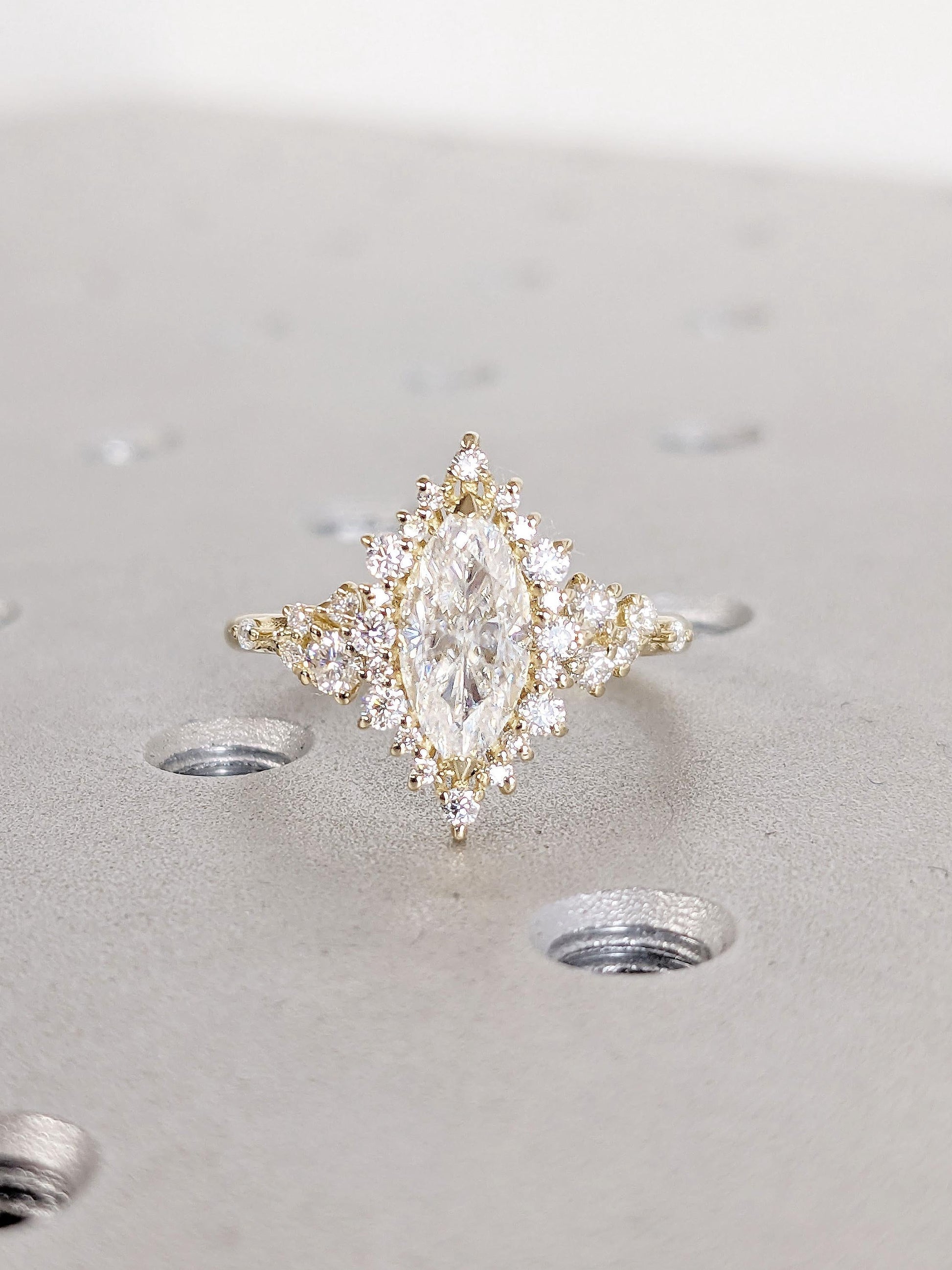 Asscher Three Stones Engagement Ring – 5.75 CT Moissanite Diamond