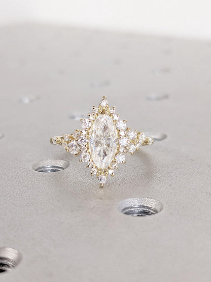 Asscher Three Stones Engagement Ring – 5.75 CT Moissanite Diamond