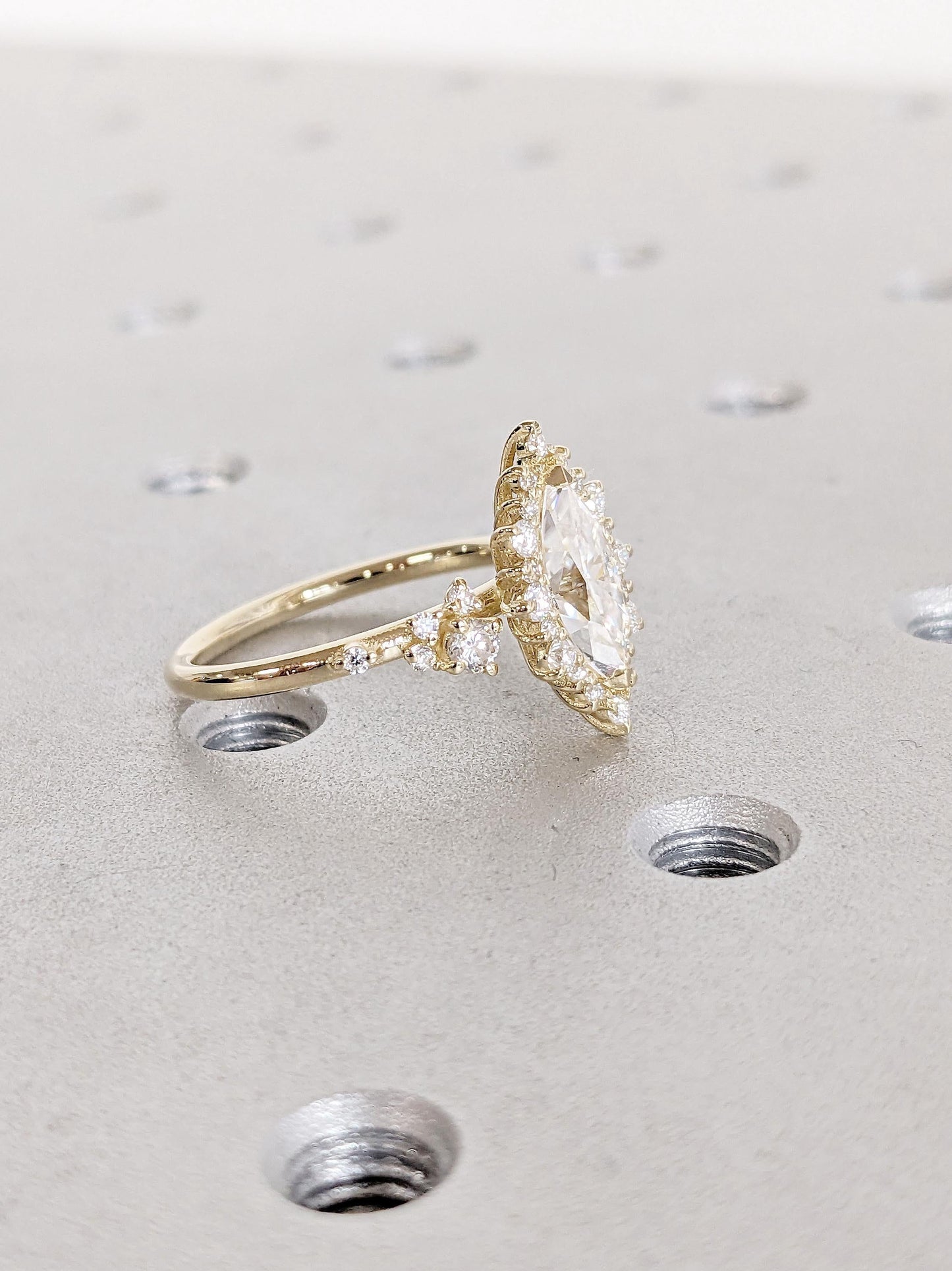 Asscher Three Stones Engagement Ring – 5.75 CT Moissanite Diamond