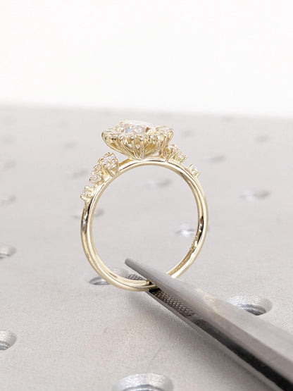 Asscher Three Stones Engagement Ring – 5.75 CT Moissanite Diamond
