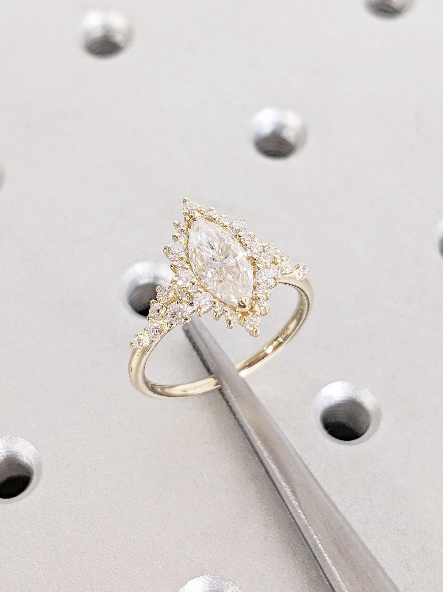 Asscher Three Stones Engagement Ring – 5.75 CT Moissanite Diamond