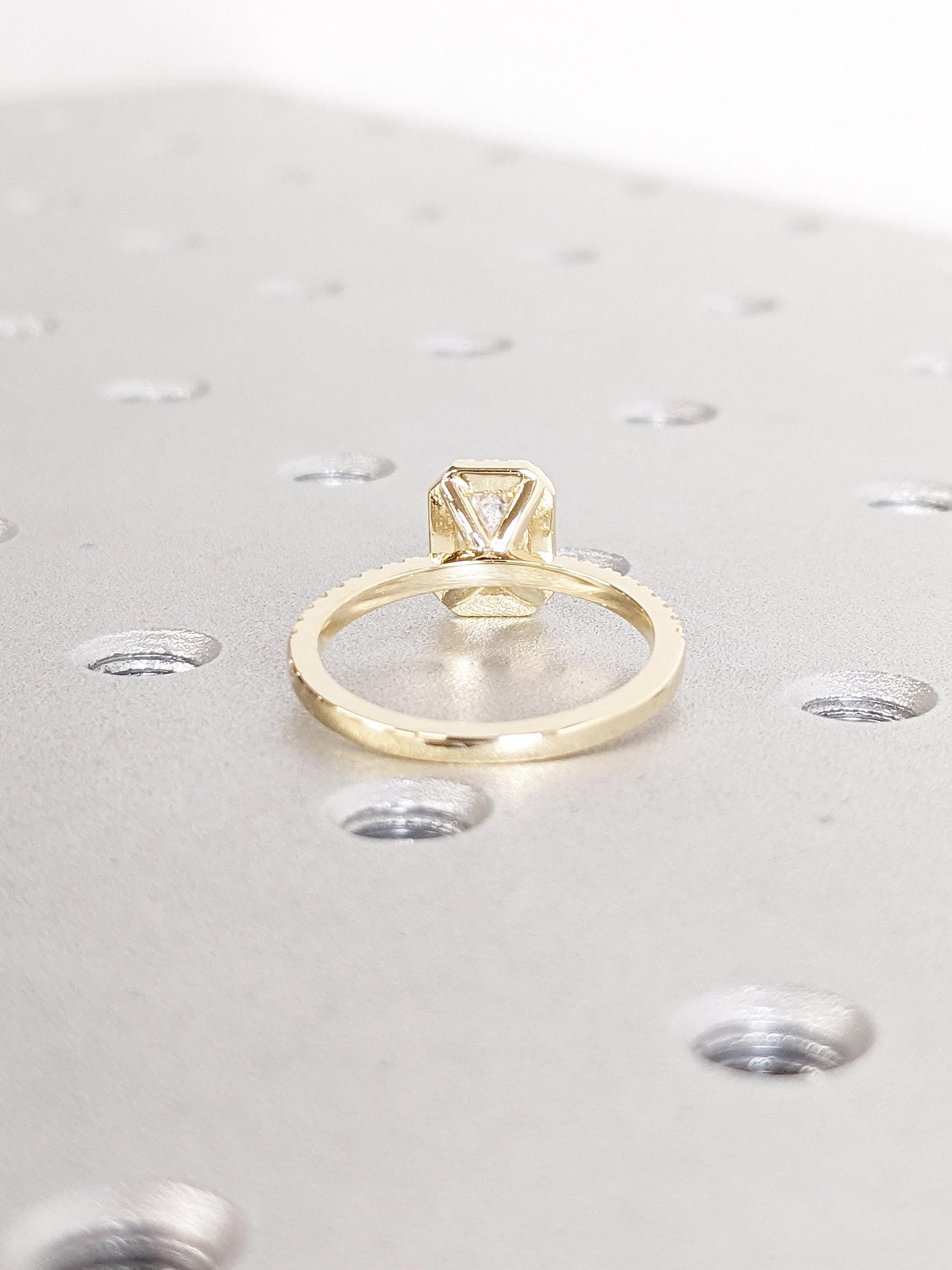 Asscher Three Stones Engagement Ring – 5.75 CT Moissanite Diamond