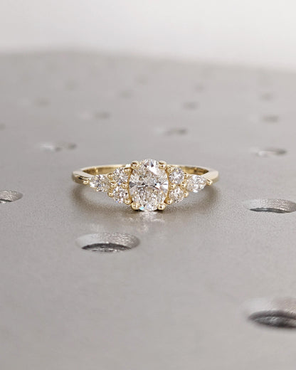 Asscher Three Stones Engagement Ring – 5.75 CT Moissanite Diamond