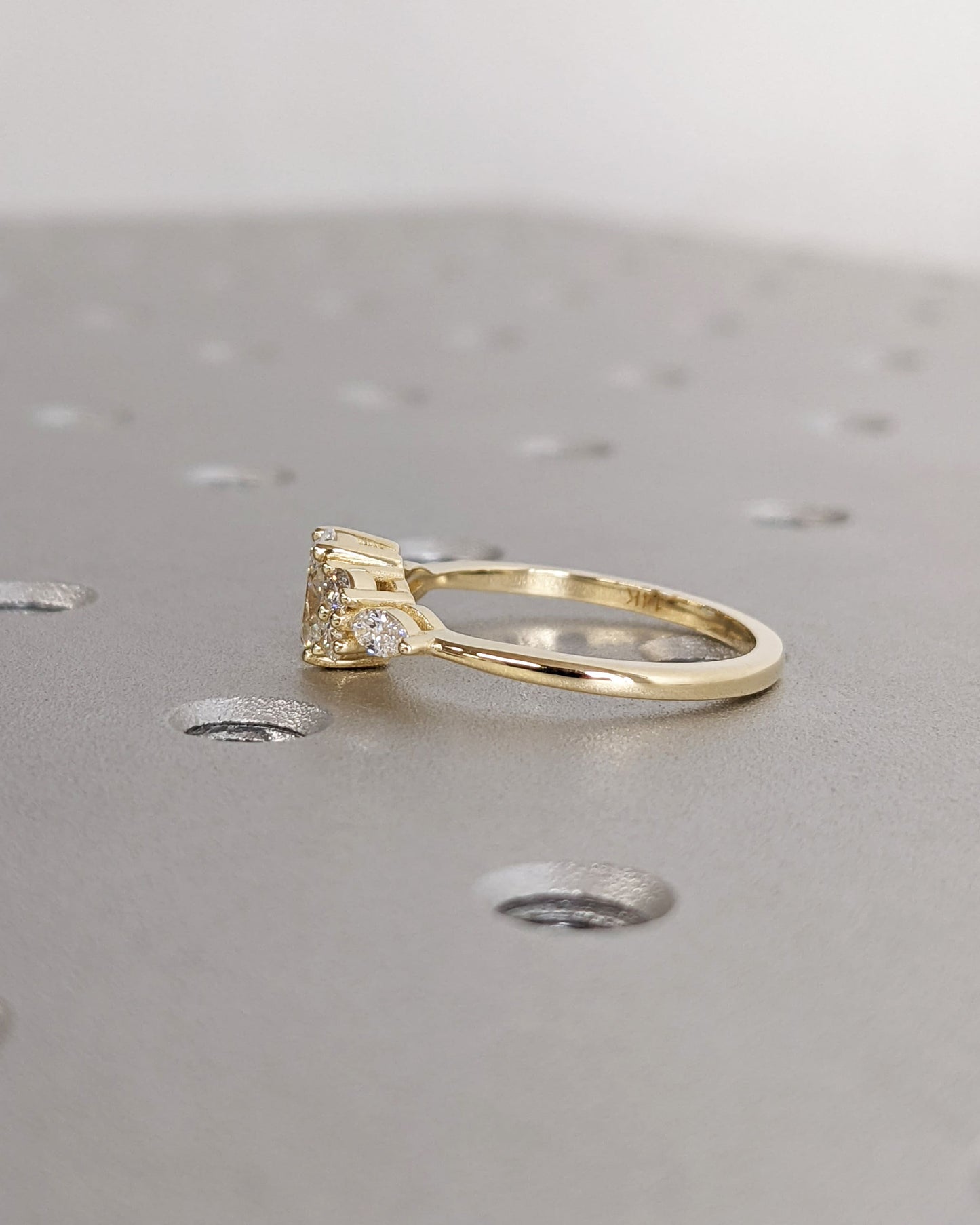 Asscher Three Stones Engagement Ring – 5.75 CT Moissanite Diamond