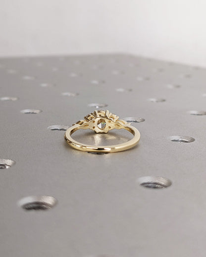 Asscher Three Stones Engagement Ring – 5.75 CT Moissanite Diamond