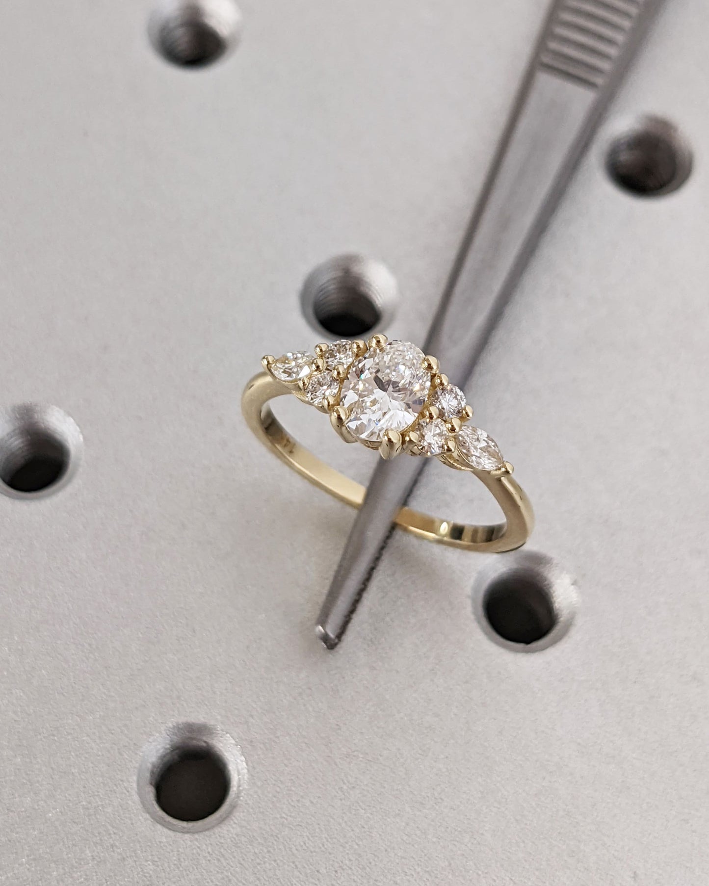Asscher Three Stones Engagement Ring – 5.75 CT Moissanite Diamond