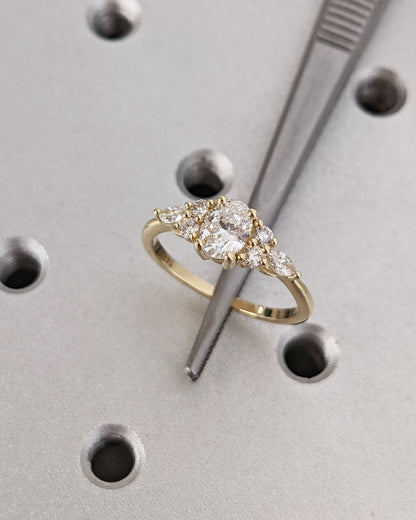 Asscher Three Stones Engagement Ring – 5.75 CT Moissanite Diamond
