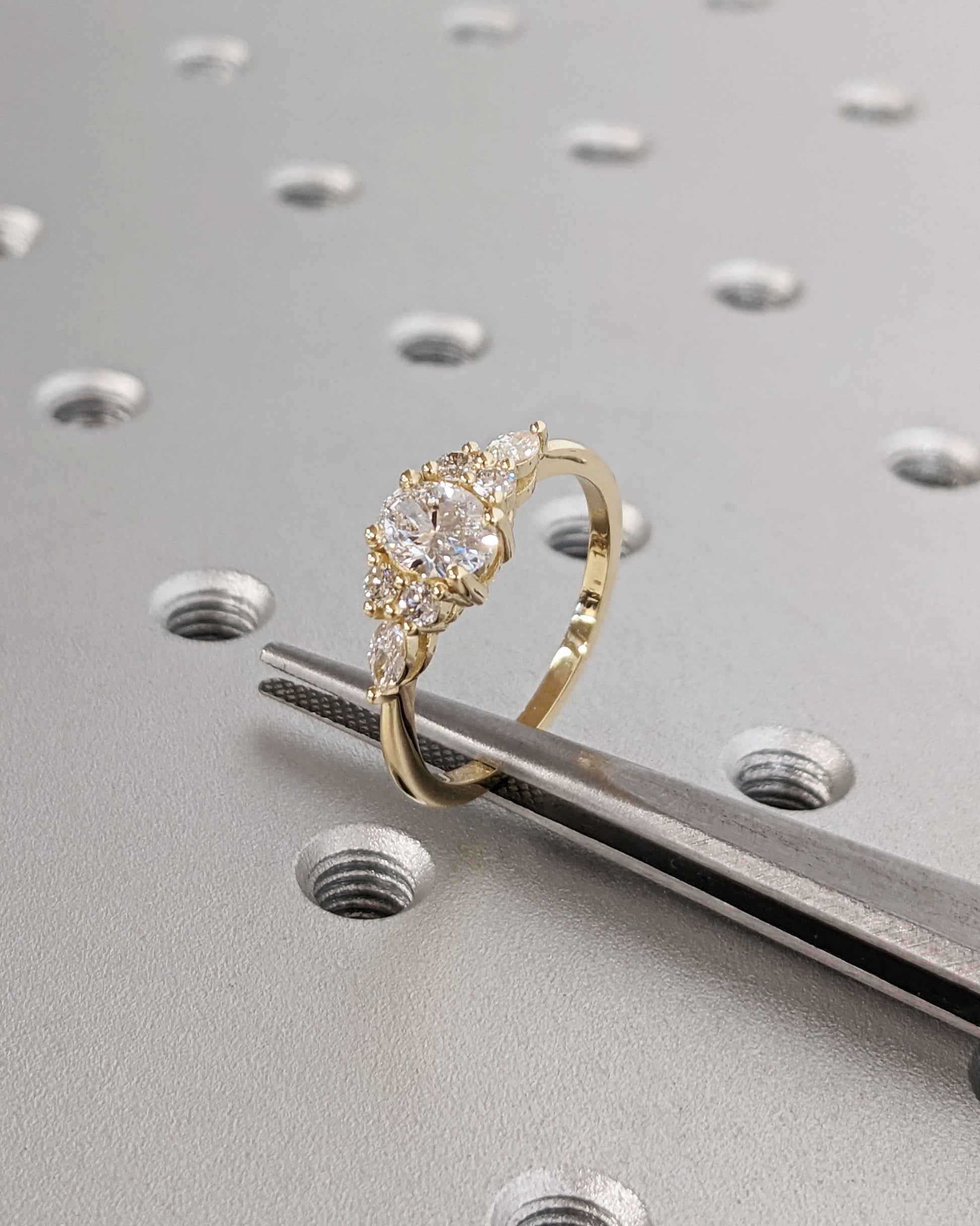 Asscher Three Stones Engagement Ring – 5.75 CT Moissanite Diamond
