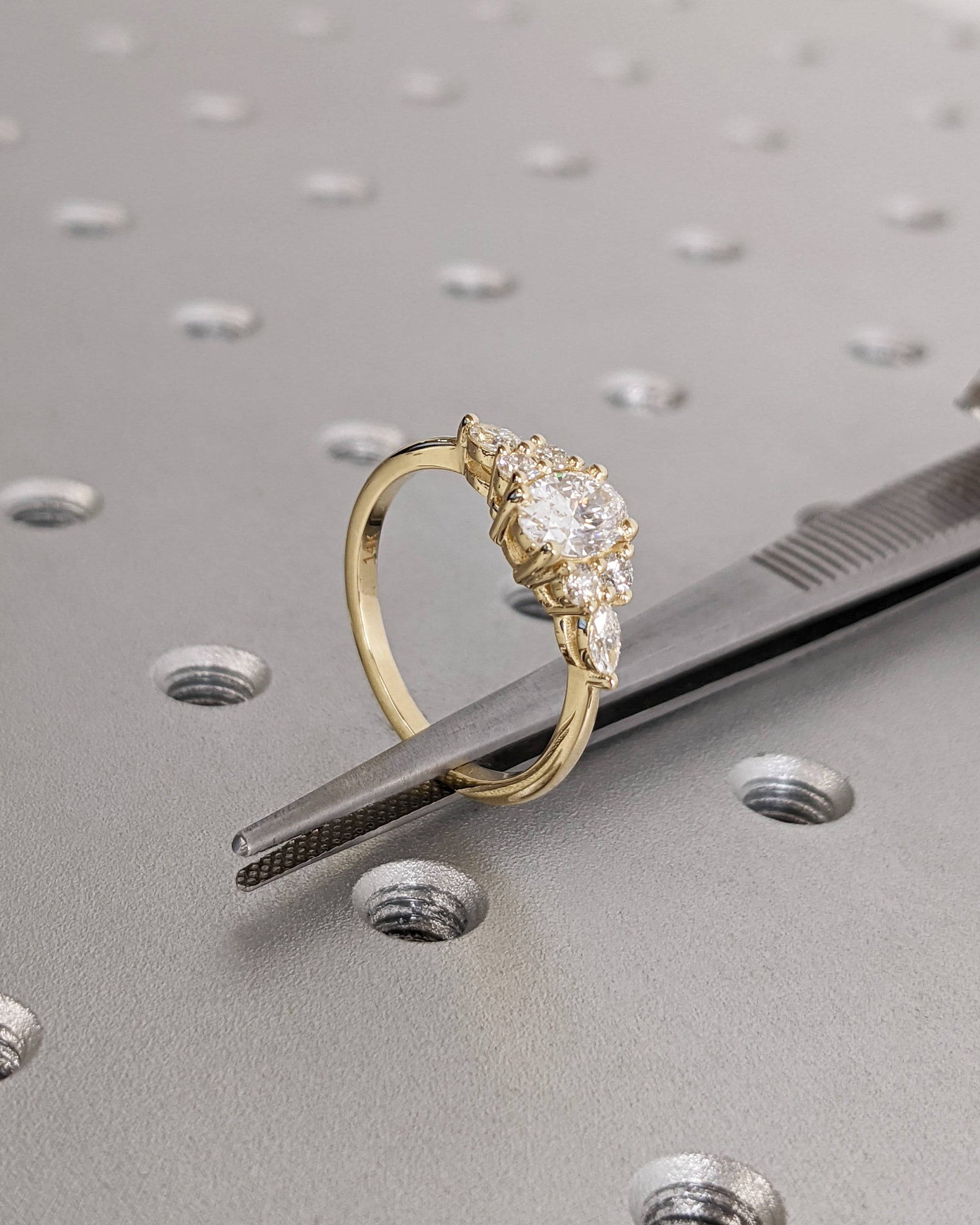 Asscher Three Stones Engagement Ring – 5.75 CT Moissanite Diamond